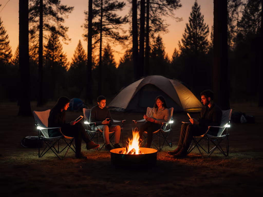 calm_campsite_at_dusk_with_family_using_wireless_charging_chairs_naturally